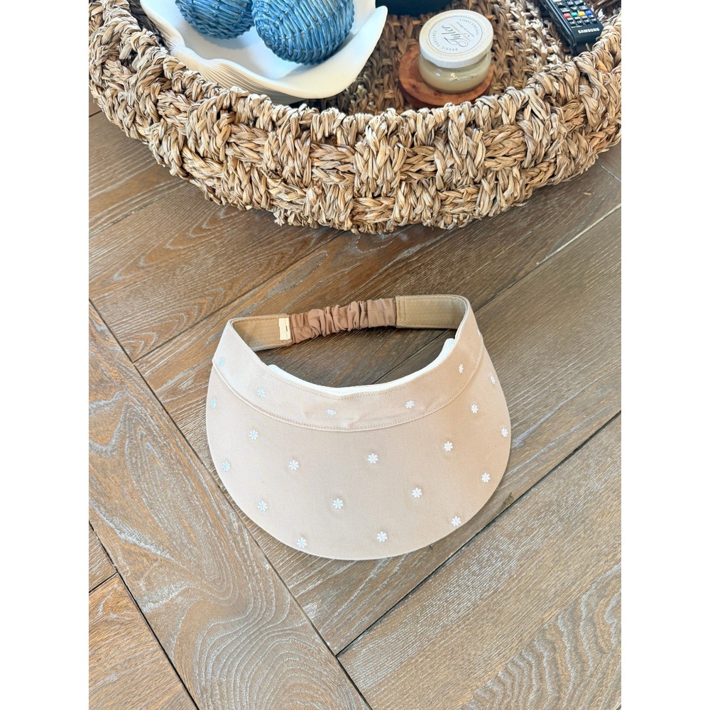 Lululemon Star Flower Embroidery Visor Women Sheer Oak White OS